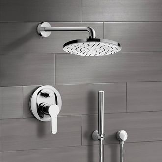 Shower Faucet Chrome Shower System with 8